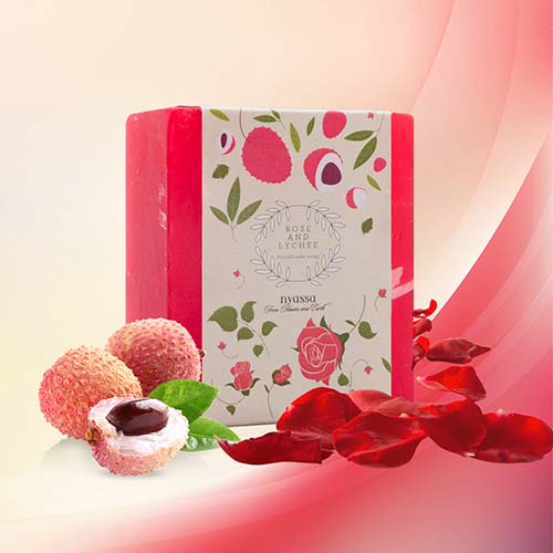 Nyassa Rose and Lychee Handmade Soap 150 gm