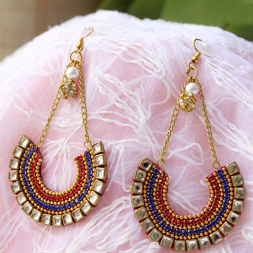 Indowestern paper base ear hangings