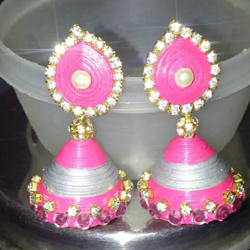 Quilled designer jhumka
