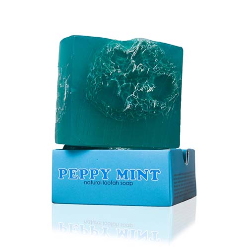Nyassa Peppy Mint Handmade Loofah Soap 150g